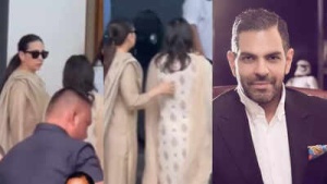 Karisma Kapoor along with kids Samaira, Kiaan goes to Delhi for Sunjay Kapur's second prayer meet