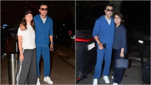 Ranbir Kapoor politely asks paps to turn off cameras while picking up daughter Raha at airport; Alia Bhatt, Neetu Kapoor join him for family getaway