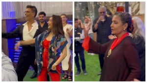 Shabana Azmi's 75th Birthday Bash: Madhuri Dixit and Karan Johar Recreate 'Dafliwale' Magic, Azmi Nails Bobby Deol's 'Jamal Kudu' Step - Watch!
