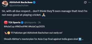 Abhishek Bachchan Trolls Pakistan After Shoaib Akhtar's Hilarious On-Air Blunder