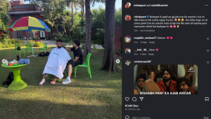 Rishabh Pant's Nostalgic Throwback: Cricketer Recalls Childhood Haircuts Under a Tree