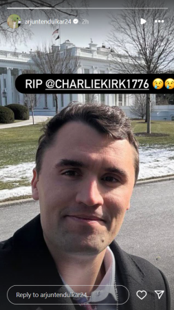 Charlie Kirk Shooting: Sachin Tendulkar's Son, Arjun, Posts Tribute on Instagram