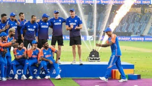 Suryakumar Yadav's Asia Cup Celebration: Mimicking Rohit Sharma and a Trophy Presentation Stand-Off