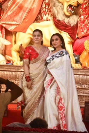 Kajol, Rani Mukerji, Ayan Mukerji Celebrate Durga Puja, Honor Late Deb Mukherjee's Legacy