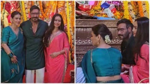 Kajol Jokes About Ajay Devgn's Weight Loss at Durga Puja Celebration with Nysa Devgn