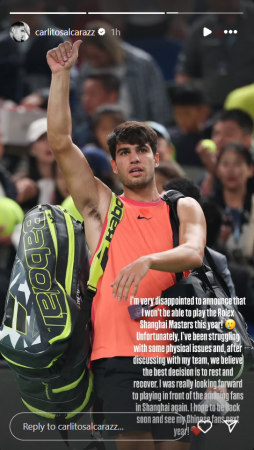 Alcaraz Withdraws from Shanghai Masters Citing Physical Strain After Japan Open Triumph