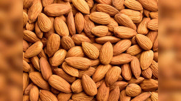 Close-up of almonds with skin
