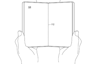 Illustration of Microsoft's new foldable device patent.