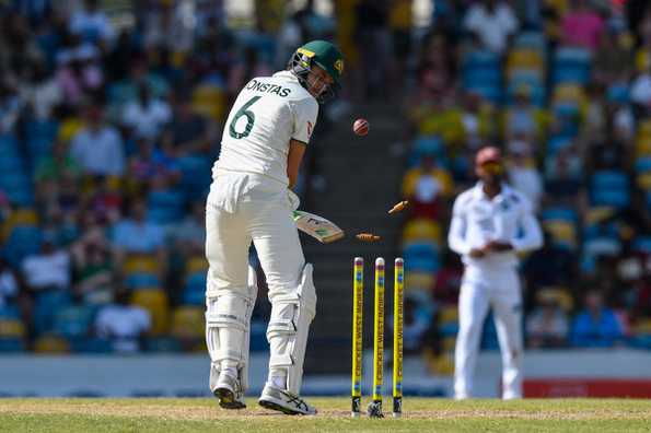 Sam Konstas struggled to find his rhythm in the first Test innings.