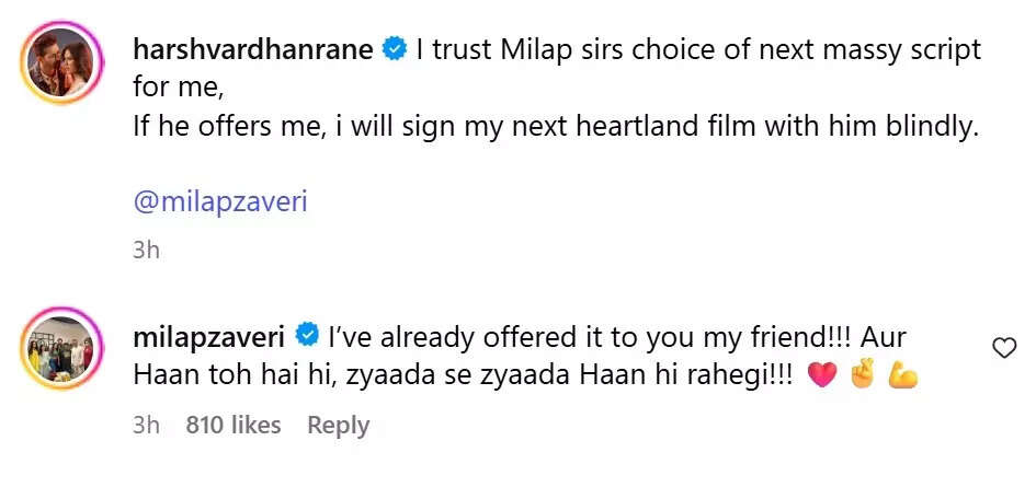 Harshvardhan Rane Eyes Reunion with Milap Zaveri After Diwali Hit; Director Teases New Project